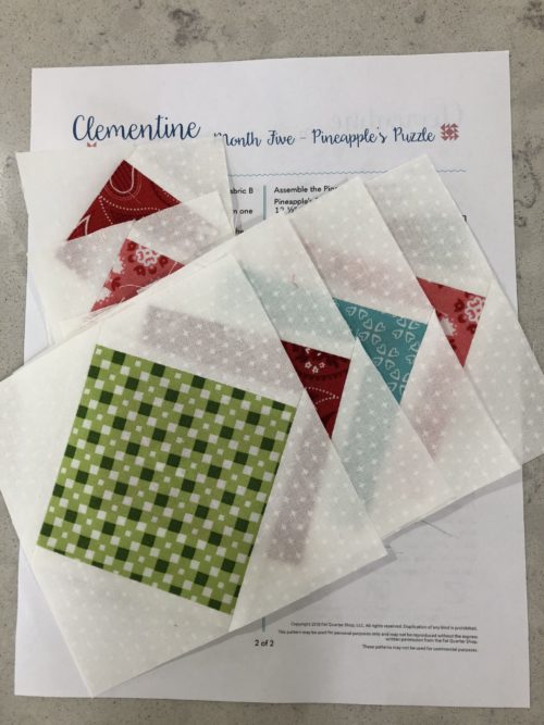 Clementine QAL Block #5 – Pineapple’s Puzzle