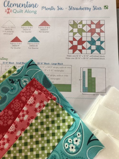 Clementine QAL with Fat Quarter Shop – Strawberry Star Final Block