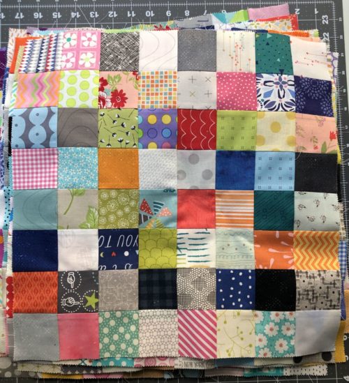 January OMG – Stamp Quilt Top